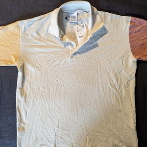 ZARA polo multicolor men's M